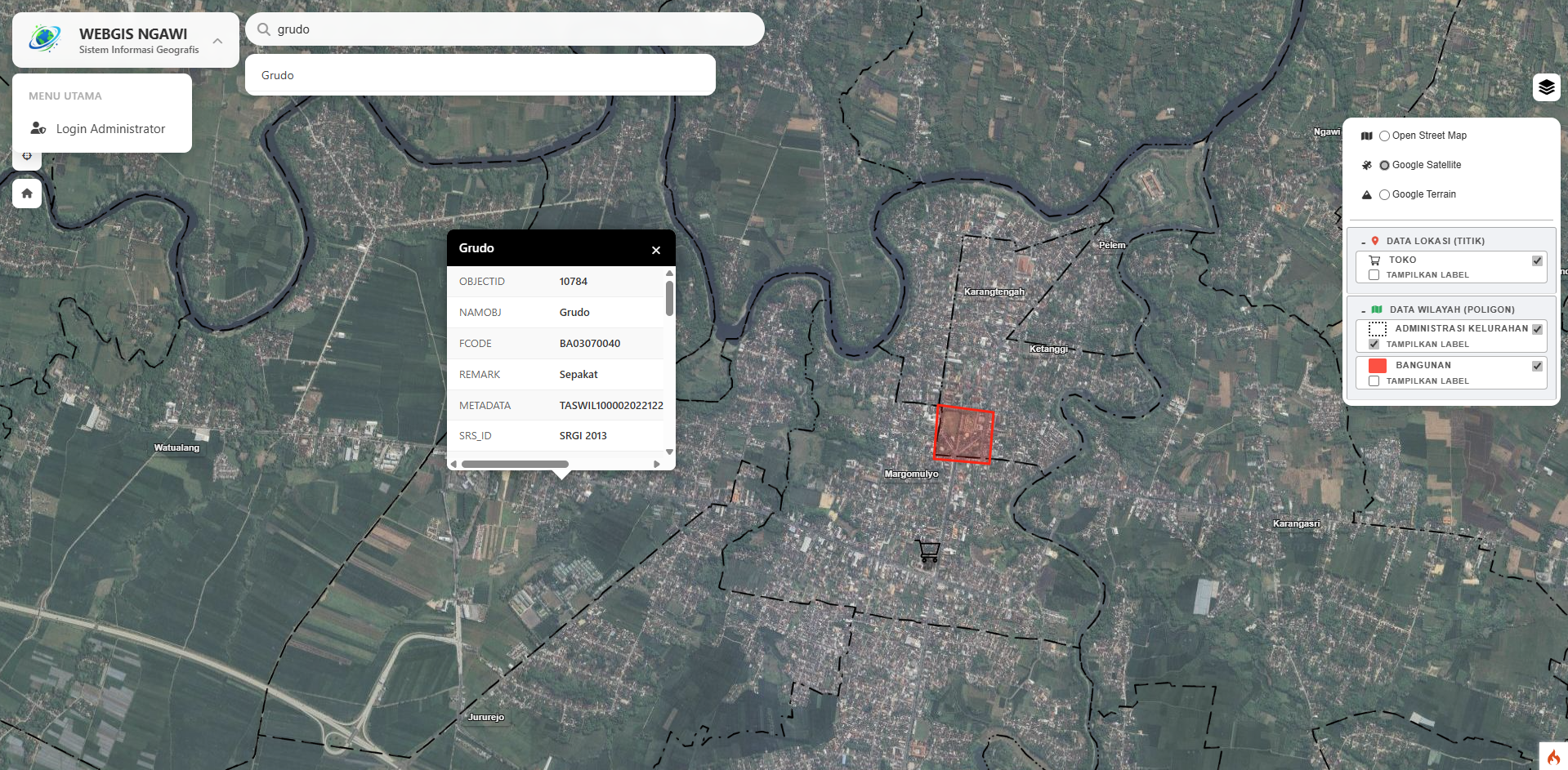 WebGIS Ngawi Non-Geoserver